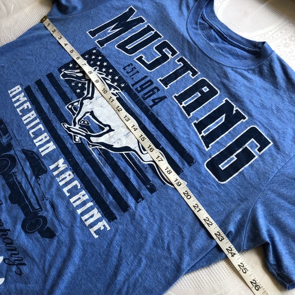 Mustang Ford Est. 1964 Blue Printed Vintage T-Shirt Men’s Size XL Classic Tee - Picture 5 of 14